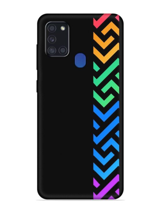 Colorshape Stripes Embossed Soft Silicone Case for Samsung Galaxy A21S Zapvi