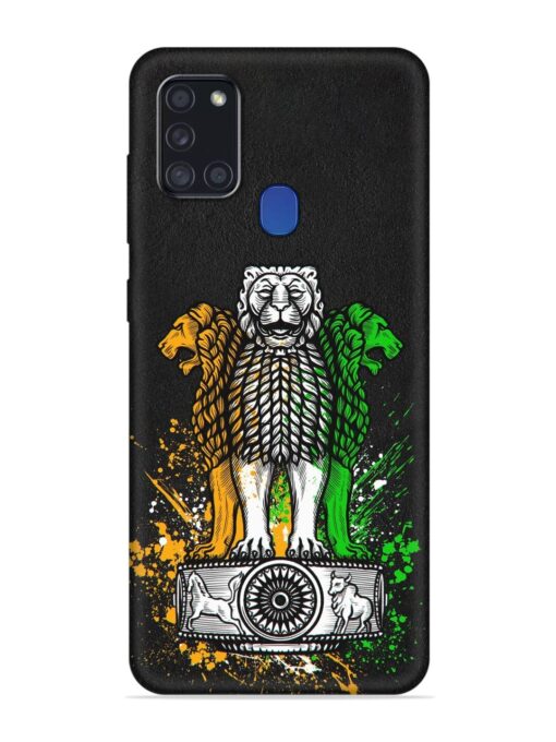 Pillars Of Ashoka Embossed Soft Silicone Case for Samsung Galaxy A21S Zapvi