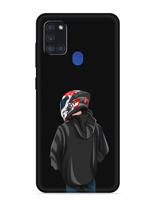 Motorcycle Rider Embossed Soft Silicone Case for Samsung Galaxy A21S Zapvi