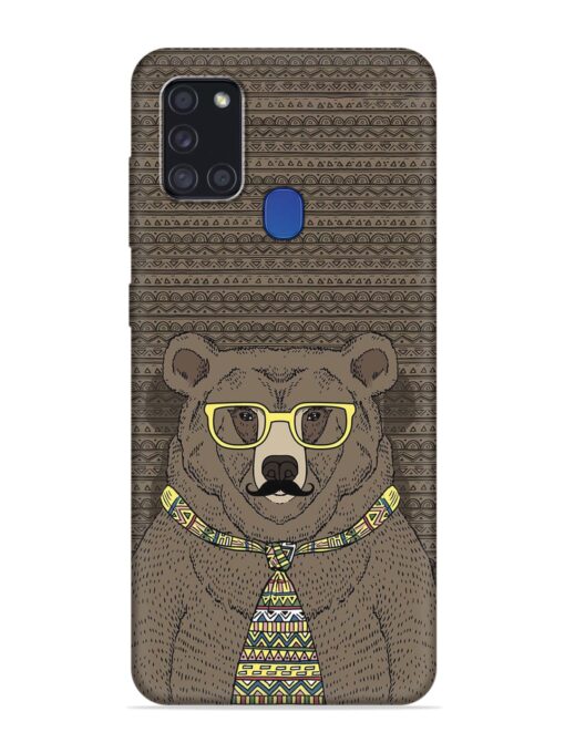 Grizzly Bear Embossed Soft Silicone Case for Samsung Galaxy A21S Zapvi