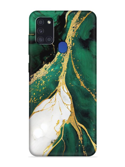 Blue Marble Art Embossed Soft Silicone Case for Samsung Galaxy A21S Zapvi