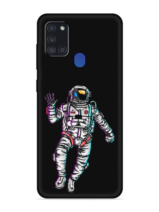 Spaceman Embossed Soft Silicone Case for Samsung Galaxy A21S Zapvi