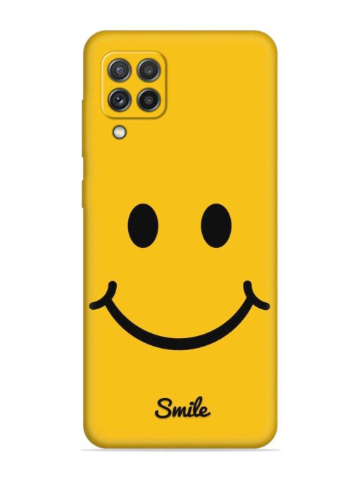 Yellow Smiley Embossed Soft Silicone Case for Samsung Galaxy A22 (4G)