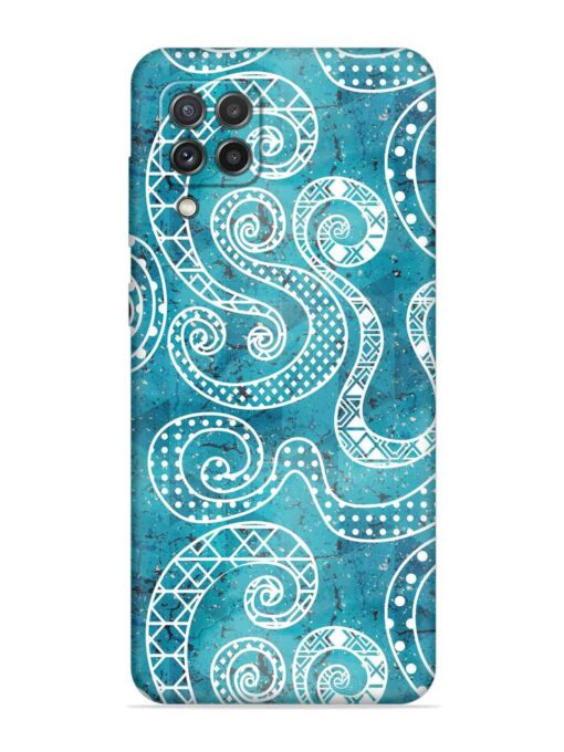 Vintage Curved Seamless Embossed Soft Silicone Case for Samsung Galaxy A22 (4G) Zapvi