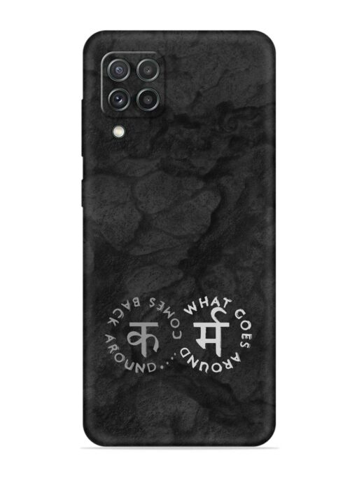 Karma Hindi Word Embossed Soft Silicone Case for Samsung Galaxy A22 (4G) Zapvi