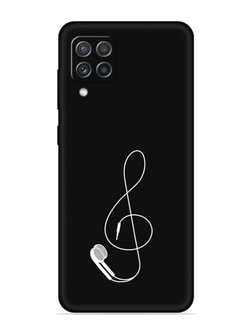 Music Earphone Vector Embossed Soft Silicone Case for Samsung Galaxy A22 (4G)