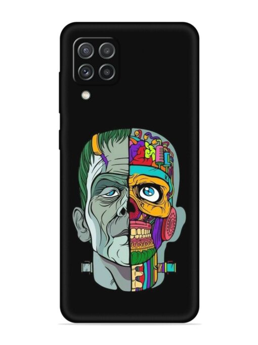 Men Vs Skull Embossed Soft Silicone Case for Samsung Galaxy A22 (4G)