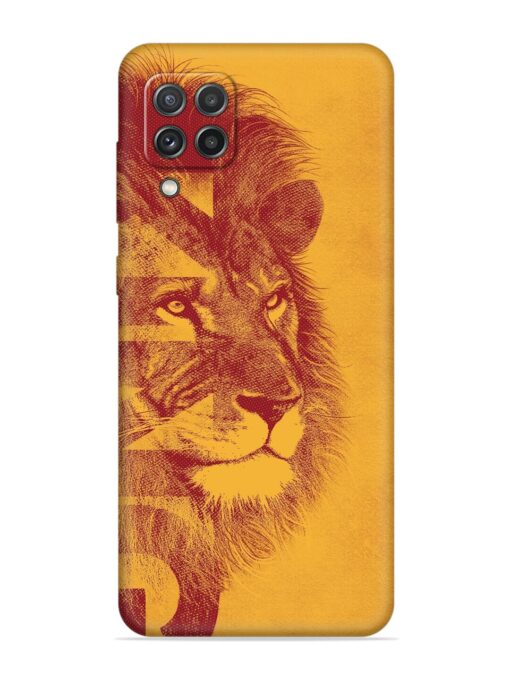 Gold Lion Crown Art Embossed Soft Silicone Case for Samsung Galaxy A22 (4G)