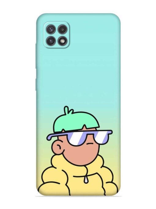 Doodles Cool Character Embossed Soft Silicone Case for Samsung Galaxy A22 (5G) Zapvi