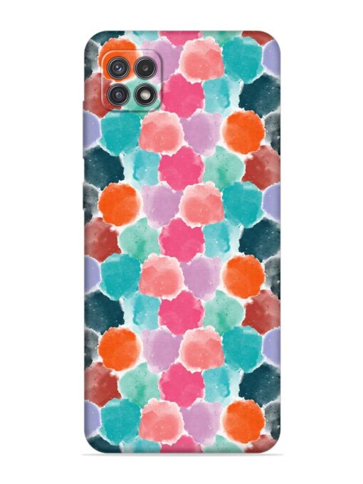 Colorful Seamless Pattern Embossed Soft Silicone Case for Samsung Galaxy A22 (5G) Zapvi