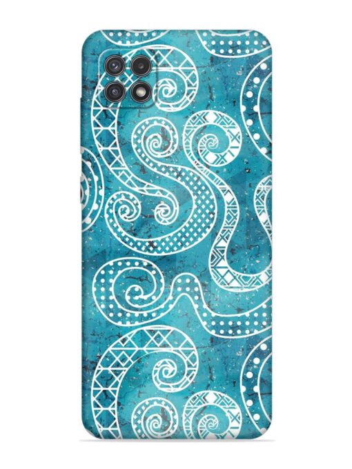 Vintage Curved Seamless Embossed Soft Silicone Case for Samsung Galaxy A22 (5G) Zapvi