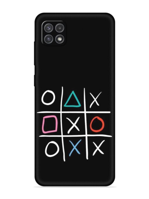 Super Neon Tic-Tac-Toe Embossed Soft Silicone Case for Samsung Galaxy A22 (5G) Zapvi