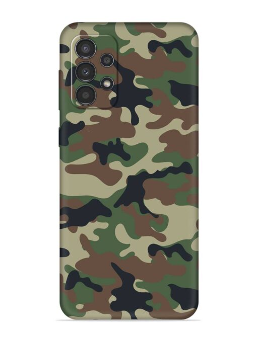 Army Military Camouflage Dark Green Embossed Soft Silicone Case for Samsung Galaxy A23