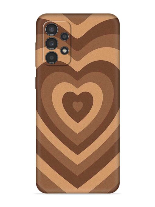 Brown Heart Embossed Soft Silicone Case for Samsung Galaxy A23