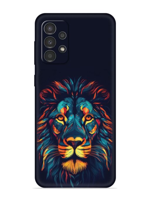 Colorful Lion Embossed Soft Silicone Case for Samsung Galaxy A23