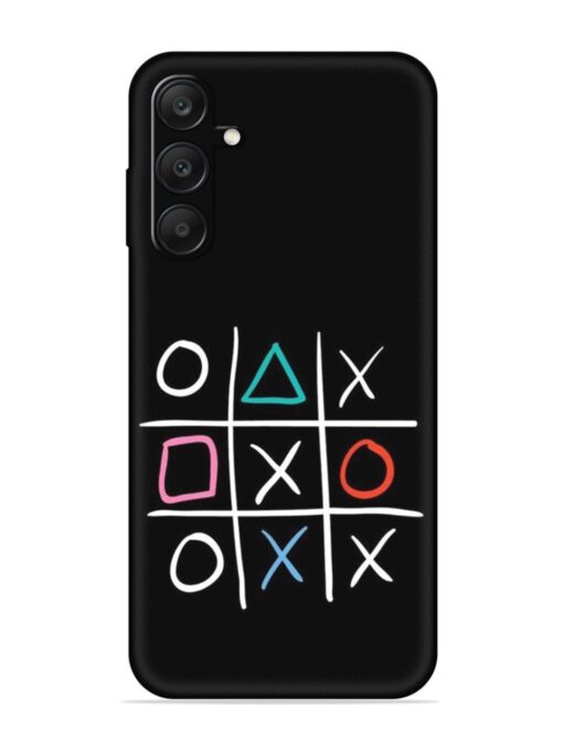 Super Neon Tic-Tac-Toe Embossed Soft Silicone Case for Samsung Galaxy A25 (5G)