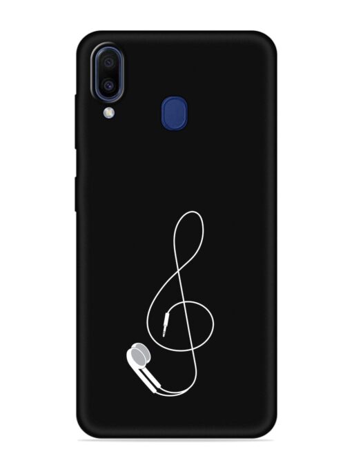 Music Earphone Vector Embossed Soft Silicone Case for Samsung Galaxy A30 Zapvi