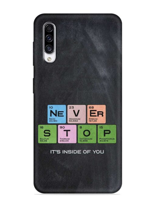 Never Stop It'S Inside Of You Embossed Soft Silicone Case for Samsung Galaxy A30S Zapvi