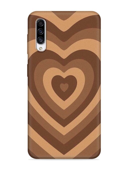 Brown Heart Embossed Soft Silicone Case for Samsung Galaxy A30S Zapvi