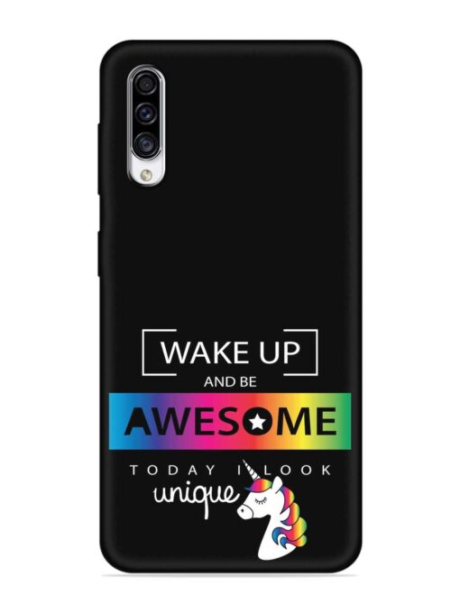 Inspirational Quote Unicorn Embossed Soft Silicone Case for Samsung Galaxy A30S Zapvi