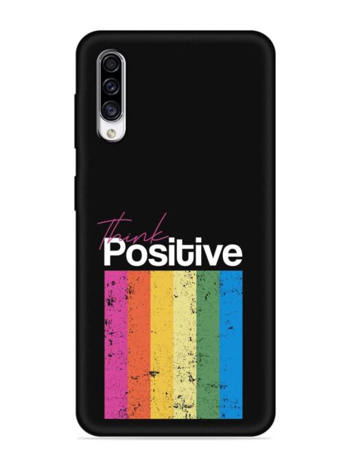 Think Positive Typography Embossed Soft Silicone Case for Samsung Galaxy A30S Zapvi