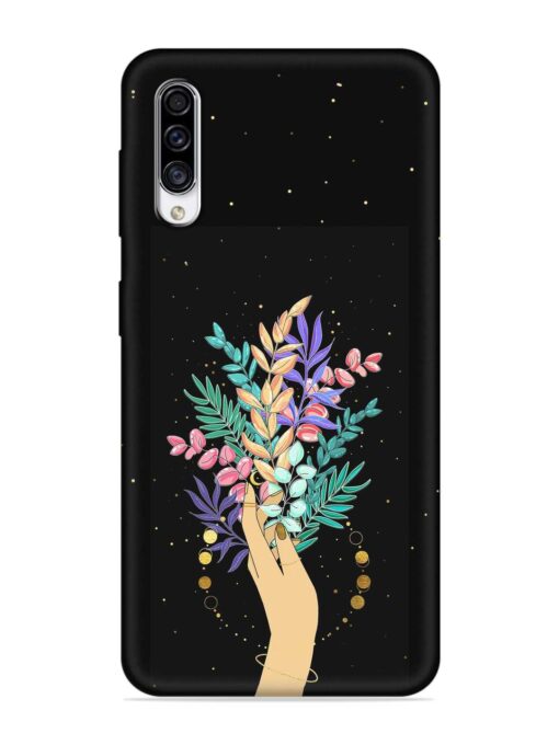 Flower On Hand Embossed Soft Silicone Case for Samsung Galaxy A30S Zapvi