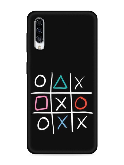 Super Neon Tic-Tac-Toe Embossed Soft Silicone Case for Samsung Galaxy A30S Zapvi