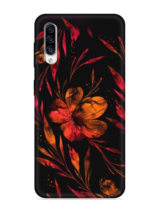 Red Flower Painting Embossed Soft Silicone Case for Samsung Galaxy A30S Zapvi