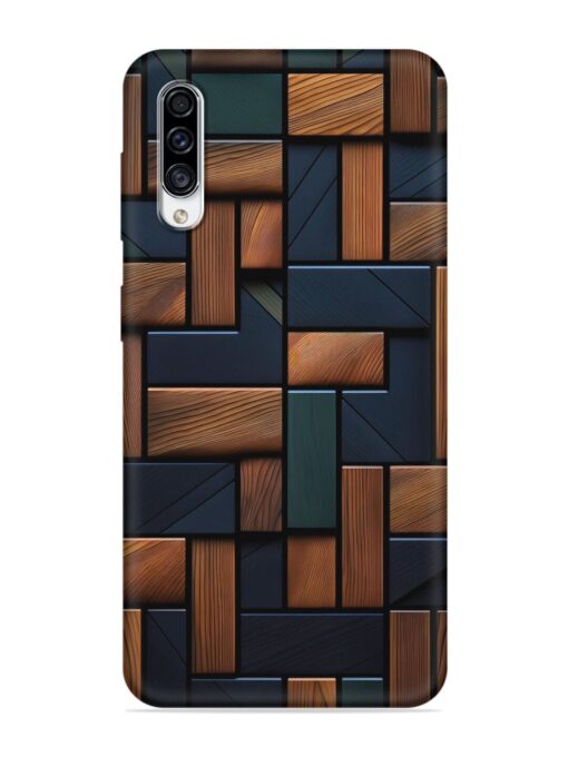 Wooden Background Cubes Embossed Soft Silicone Case for Samsung Galaxy A30S Zapvi