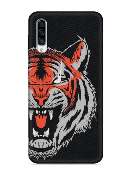 Tiger Aggression Embossed Soft Silicone Case for Samsung Galaxy A30S Zapvi