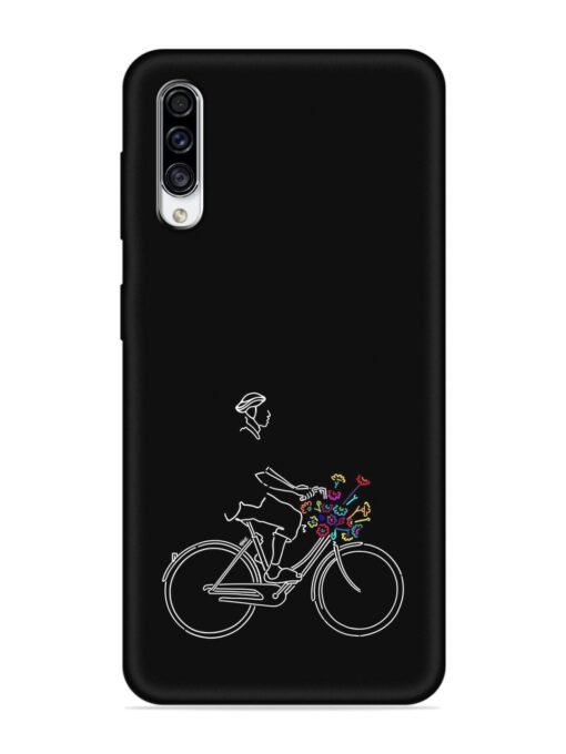 Minimalist Cycle Art Embossed Soft Silicone Case for Samsung Galaxy A30S Zapvi