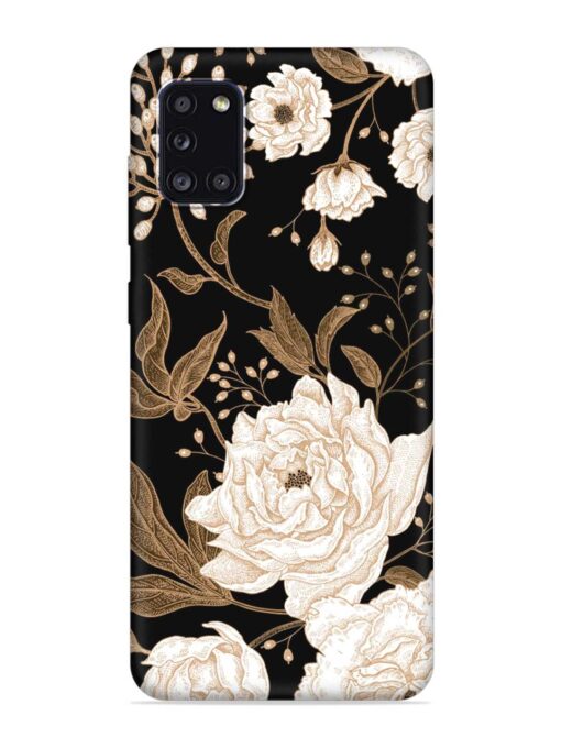 Peonies Roses Floral Embossed Soft Silicone Case for Samsung Galaxy A31 Zapvi