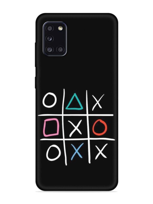 Super Neon Tic-Tac-Toe Embossed Soft Silicone Case for Samsung Galaxy A31 Zapvi