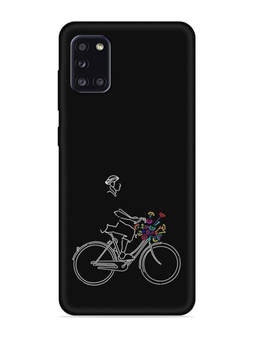 Minimalist Cycle Art Embossed Soft Silicone Case for Samsung Galaxy A31 Zapvi