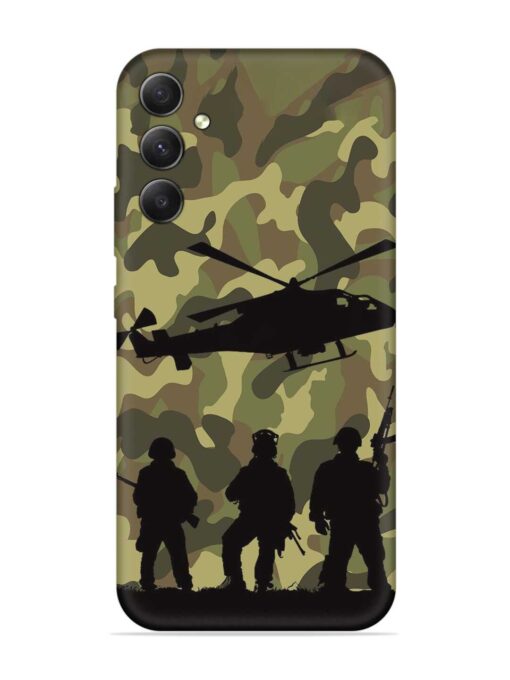 Army Heros Embossed Soft Silicone Case for Samsung Galaxy A34 (5G)