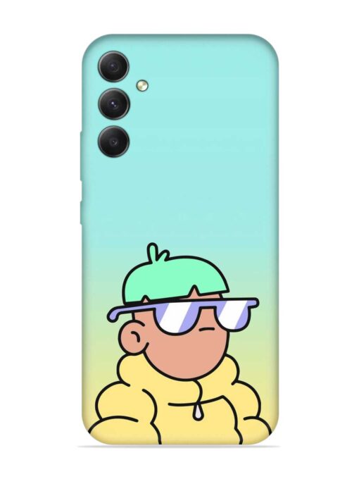 Doodles Cool Character Embossed Soft Silicone Case for Samsung Galaxy A34 (5G)