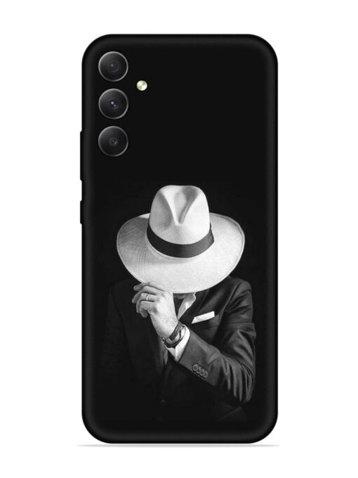 Men Under Hat Embossed Soft Silicone Case for Samsung Galaxy A34 (5G)