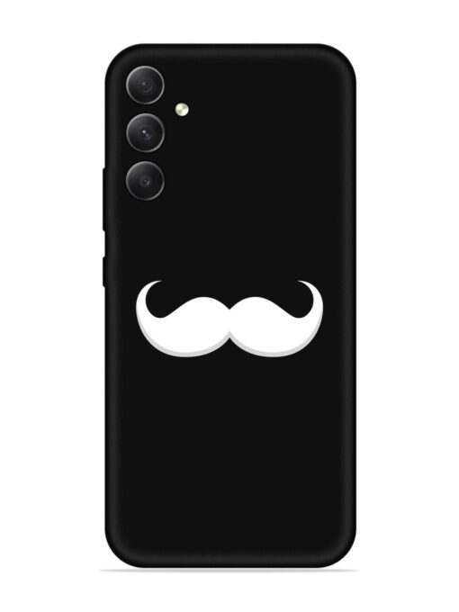 Mustache Vector Embossed Soft Silicone Case for Samsung Galaxy A34 (5G)