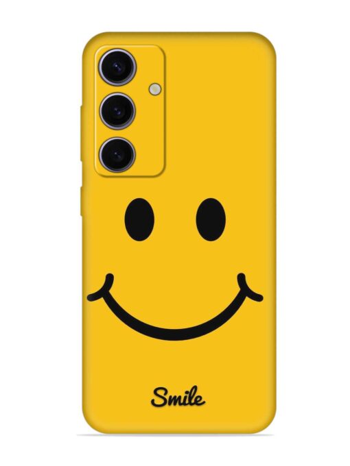 Yellow Smiley Embossed Soft Silicone Case for Samsung Galaxy A35 (5G) Zapvi