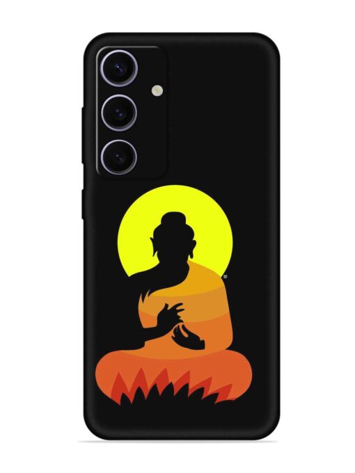 Buddha Art Black Embossed Soft Silicone Case for Samsung Galaxy A35 (5G)