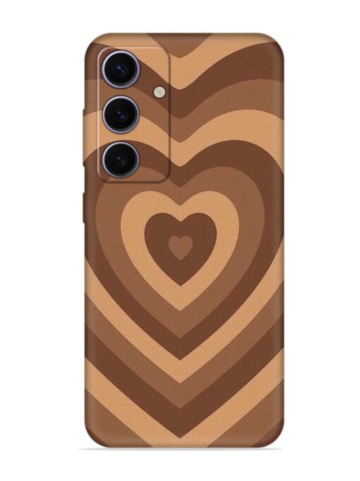 Brown Heart Embossed Soft Silicone Case for Samsung Galaxy A35 (5G)