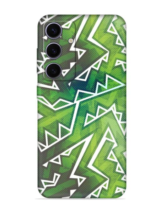 Green Graffiti Seamless Embossed Soft Silicone Case for Samsung Galaxy A35 (5G)