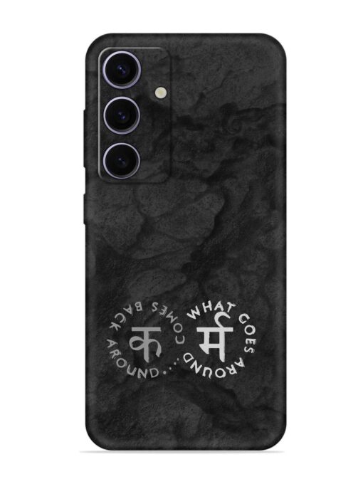 Karma Hindi Word Embossed Soft Silicone Case for Samsung Galaxy A35 (5G)