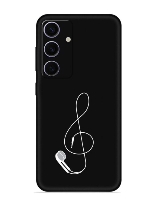 Music Earphone Vector Embossed Soft Silicone Case for Samsung Galaxy A35 (5G)