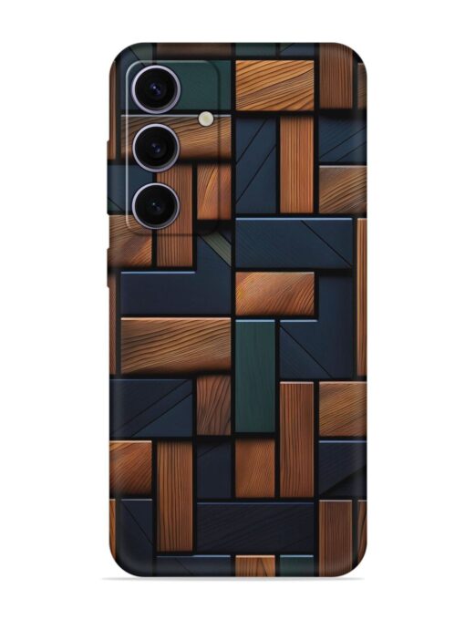 Wooden Background Cubes Embossed Soft Silicone Case for Samsung Galaxy A35 (5G) Zapvi