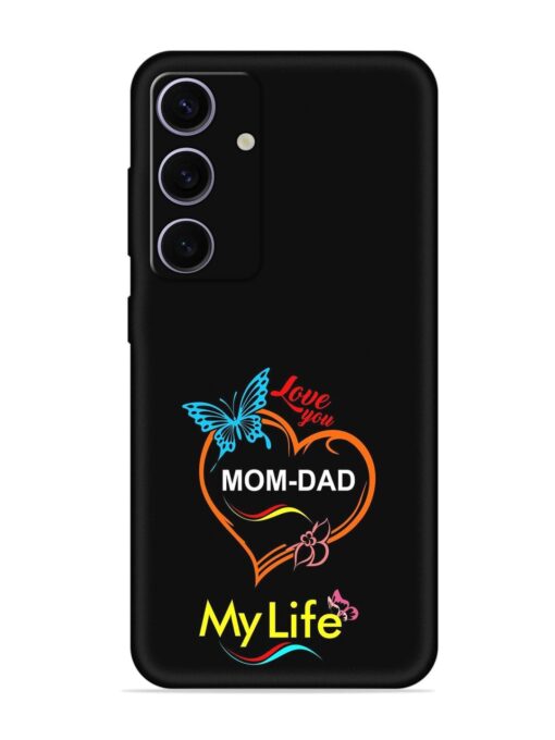 Love You Mom Dad Embossed Soft Silicone Case for Samsung Galaxy A35 (5G)