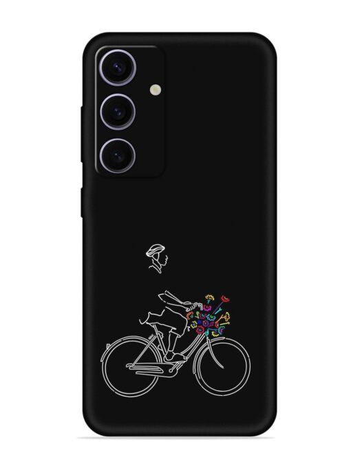 Minimalist Cycle Art Embossed Soft Silicone Case for Samsung Galaxy A35 (5G)