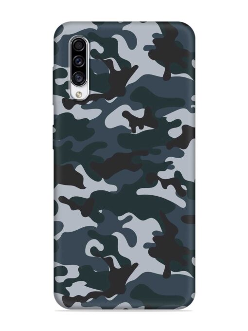 Dark Blue Army Military Art Embossed Soft Silicone Case for Samsung Galaxy A50 Zapvi