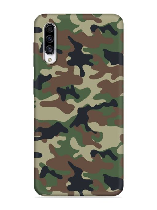 Army Military Camouflage Dark Green Embossed Soft Silicone Case for Samsung Galaxy A50