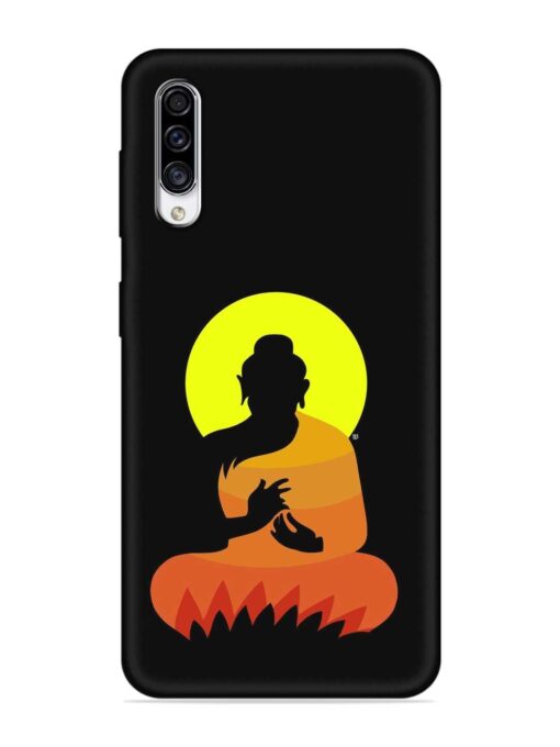 Buddha Art Black Embossed Soft Silicone Case for Samsung Galaxy A50S